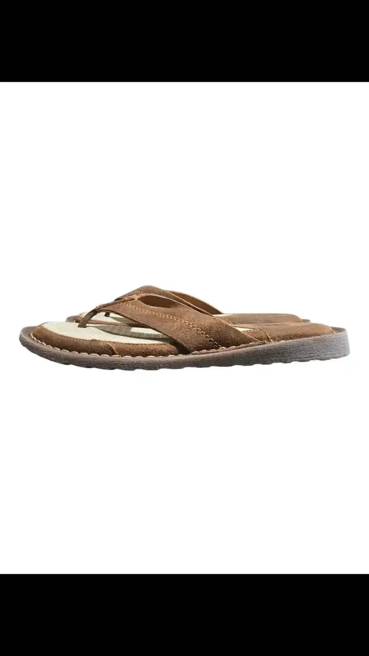 Born Bermuda Men's Suede Leather Flip Flop Sandals Size 10